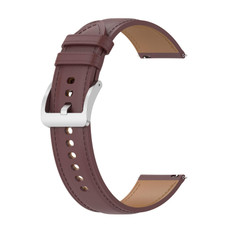 For Huawei Watch GT 3 46mm Calf Texture Sewing Thread Watch Band (Dark Brown)