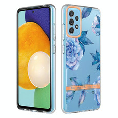 For Samsung Galaxy A52 5G / 4G Flowers and Plants Series IMD TPU Phone Case(Orchid Peony)