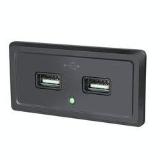 12V24V Route Bus Dual USB Charging Input Car Charger(Green Light) 12V24V Route Bus Dual USB Charging Input Car Charger(Green Light)