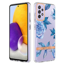 For Samsung Galaxy A72 5G / 4G Flowers and Plants Series IMD TPU Phone Case(Orchid Peony)
