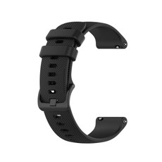 For Honor Magic 22mm Checkered Silicone Watch Band(Black)