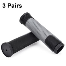 3 Pairs FMFXTR Bicycle Grips Mountain Bike Non-Slip Rubber Grips, Style: Double Color Half Pass 3 Pairs FMFXTR Bicycle Grips Mountain Bike Non-Slip Rubber Grips, Style: Double Color Half Pass