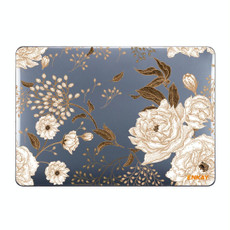 ENKAY Vintage Pattern Series Laotop Protective Crystal Case For MacBook Pro 16.2 inch A2485 2021/A2880 2023(Golden Peony)