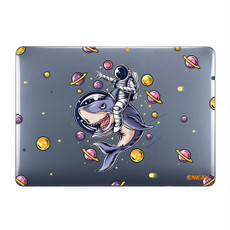 ENKAY Star Series Pattern Laotop Protective Crystal Case For MacBook Pro 16.2 inch A2485 2021/A2880 2023(Shark Astronaut)