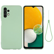 For Samsung Galaxy A13 4G Pure Color Liquid Silicone Phone Case(Green)