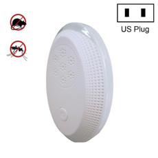 Ultrasonic Mosquito Rat Repellent Night Light, Specification: US Plug(Pearl White)