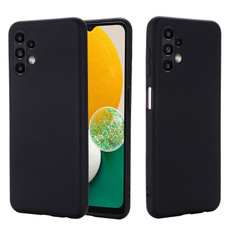 For Samsung Galaxy A13 4G Pure Color Liquid Silicone Phone Case(Black)