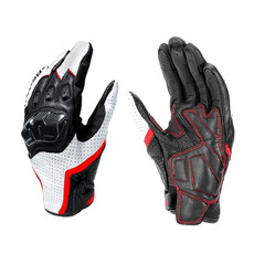 BSDDP RHA0119 Motorcycle Breathable Sheepskin Glove, Size: L(White)