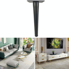 LH-ZT-0001 Cone Round Tube Furniture Support Legs, Style: Straight Cone Height 43cm(Matte Black)