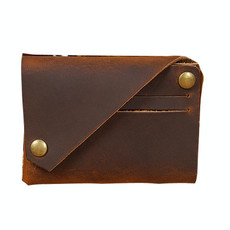 18K-120 Leather Bank Card Storage Bag Card Holder(Dark Brown)