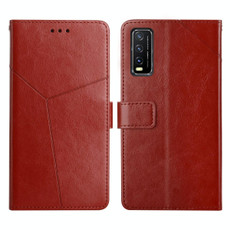 For vivo Y20 2020 Y Stitching Horizontal Flip Leather Phone Case(Brown) For vivo Y20 2020 Y Stitching Horizontal Flip Leather Phone Case(Brown)