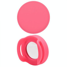 Pet Collar Anti-scratch Shockproof Silicone Case For AirTag, Size:34.1x34.1x17.2mm(Pink)