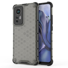 For Xiaomi 12 5G Shockproof Honeycomb PC + TPU Phone Case(Black)