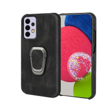 Ring Holder PU Phone Case For Samsung Galaxy A33 5G(Black)