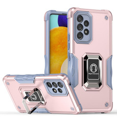For Samsung Galaxy A53 5G Ring Holder Non-slip Armor Phone Case(Rose Gold)