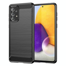 For Samsung Galaxy A73 5G Brushed Texture Carbon Fiber TPU Phone Case(Black) For Samsung Galaxy A73 5G Brushed Texture Carbon Fiber TPU Phone Case(Black)