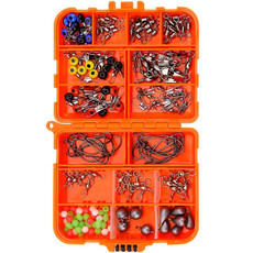 165 PCS / Set Road Squid Hook Accessories Set(026 Orange Box)