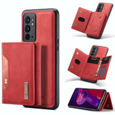 For OnePlus 9RT 5G DG.MING M2 Series 3-Fold Multi Card Bag Back Cover Leather Phone Case(Red)