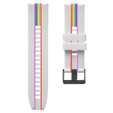 For Huawei Watch GT 2e Rainbow Silicone Watch Band (White)