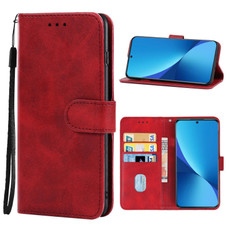 Leather Phone Case For Xiaomi 12 Pro(Red)