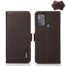 For Motorola Moto G50 KHAZNEH Side-Magnetic Litchi Genuine Leather RFID Case(Brown) For Motorola Moto G50 KHAZNEH Side-Magnetic Litchi Genuine Leather RFID Case(Brown)