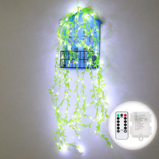 100 LEDs Simulation Planting Copper Wire Decorative Light, Spec:  Waterproof Battery Box+RC(White Light)