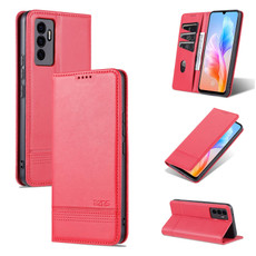 For vivo S10e / V23e AZNS Magnetic Calf Texture Horizontal Flip Leather Phone Case(Red)