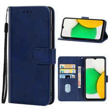 Leather Phone Case For Samsung Galaxy A03 164.27mm Version(Blue)