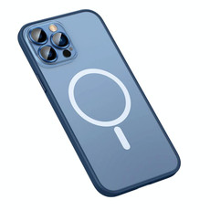 For iPhone 13 Pro Max MagSafe Matte Phone Case (Dark Blue)