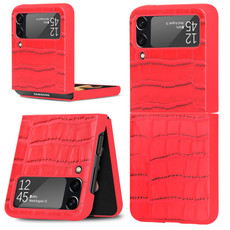 For Samsung Galaxy Z Flip3 5G Bamboo Texture Phone Case(Red)
