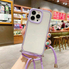 For iPhone 13 Pro 3 In 1 PC + TPU Transparent Phone Case (Purple)