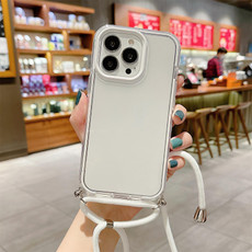 For iPhone 13 Pro Max 3 In 1 PC + TPU Transparent Phone Case (White)