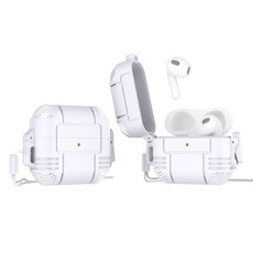 TPU Anti-full Earphone Protective Case with Lanyard For AirPods 3(White)