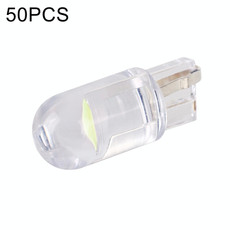 50 PCS T10 DC12V / 0.3W Car Clearance Light COB Lamp Beads(Ice Blue Light)