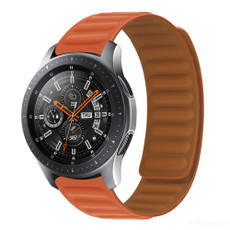 Silicone Magnetic Watch Band For Huawei GT 2 42mm(Orange Red)