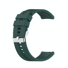 For Huawei Watch GT 3 46mm/GT 22mm Runner Silicone Silver Buckle Watch Band(Dark Green)