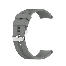 For Huawei Watch GT 3 42mm 20mm Silicone Silver Buckle Watch Band(Grey)