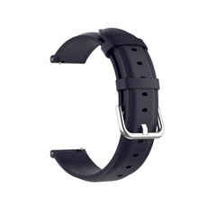 For Huawei Watch GT 3 42mm 20mm Round Tail Leather Watch Band(Navy Blue)