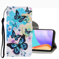 For Samsung Galaxy A53 Coloured Drawing Pattern Leather Phone Case(Purple Butterfly)