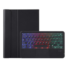 A08-AS Ultra-thin Backlight Bluetooth Keyboard Leather Case with Touchpad For Samsung Galaxy Tab A8 2021 SM-X205 / SM-X200(Black)