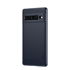 For Google pixel 7 Pro 5G MOFI Gentleness Series Brushed Texture Carbon Fiber TPU Phone Case(Blue) For Google pixel 7 Pro 5G MOFI Gentleness Series Brushed Texture Carbon Fiber TPU Phone Case(Blue)