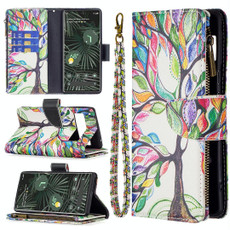 For Google Pixel 6 Pro Colored Drawing Pattern Zipper Horizontal Flip Phone Leather Case with Holder & Card Slots & Wallet(Tree) For Google Pixel 6 Pro Colored Drawing Pattern Zipper Horizontal Flip Phone Leather Case with Holder & Card Slots & Wallet(Tree)