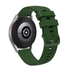 20mm Pockmarked Tonal Buckle Silicone Watch Band for Huawei Watch / Samsung Galaxy Watch(Army Green)