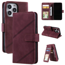 For iPhone 13 Pro Skin Feel Horizontal Flip Leather Phone Case (Red)