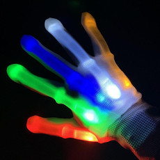 1 Pairs Hand Bones LED Glowing Gloves, Size: XL(Colorful) 1 Pairs Hand Bones LED Glowing Gloves, Size: XL(Colorful)