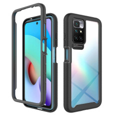 For Xiaomi Redmi 10 Starry Sky Solid Color Series Shockproof PC + TPU Phone Case(Black)
