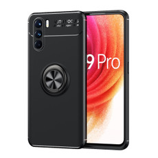 For OPPO K9 Pro Metal Ring Holder 360 Degree Rotating TPU Phone Case(Black)