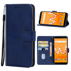 Leather Phone Case For Wiko Sunny4 Plus(Blue)