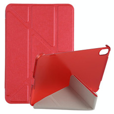 For iPad mini 6 Silk Texture Horizontal Deformation Flip Tablet Leather Case with Holder(Red)