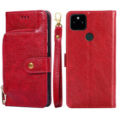 For Google Pixel 5a 5G Zipper Bag Horizontal Flip Leather Phone Case with Holder & Card Slots & Lanyard(Red) For Google Pixel 5a 5G Zipper Bag Horizontal Flip Leather Phone Case with Holder & Card Slots & Lanyard(Red)